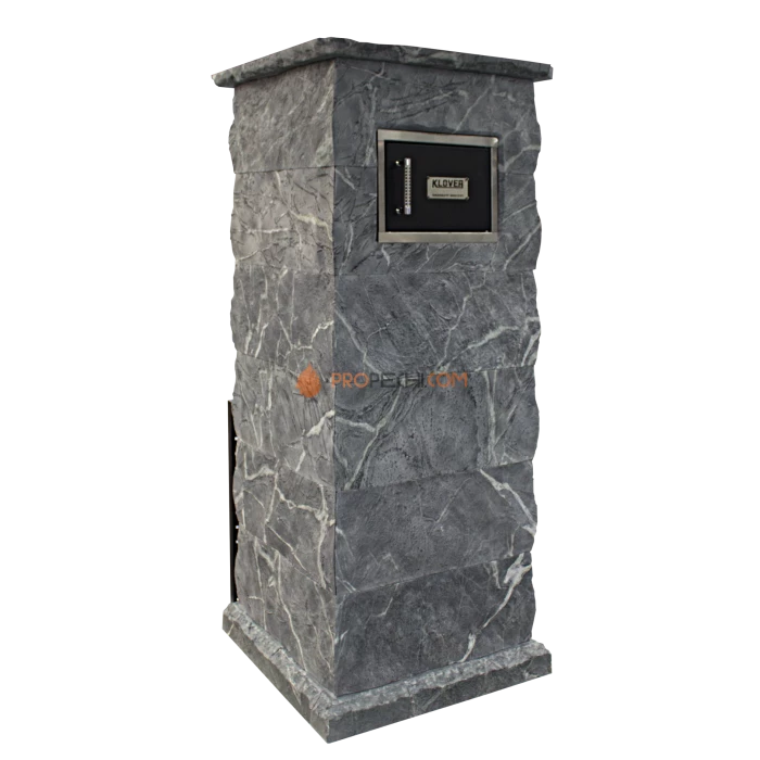 Дровяная печь для бани Klover RT 35-RV 310S ( Талькомагнезит Скала, прямые углы )