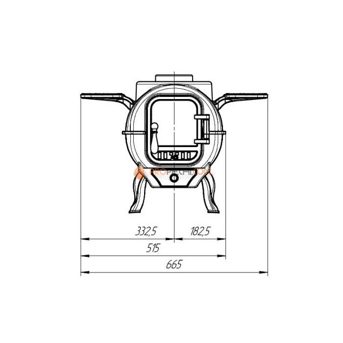 Отопительно-варочная печь Прометалл Тайга PRO