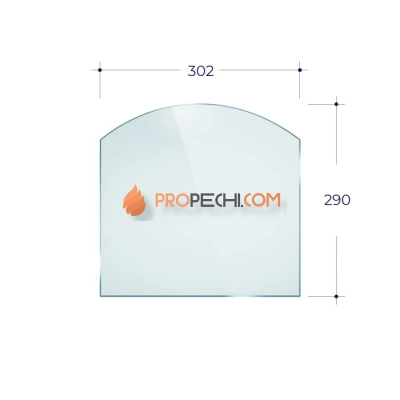 Стекло для дверцы Везувий 290 (0,290х0,302)