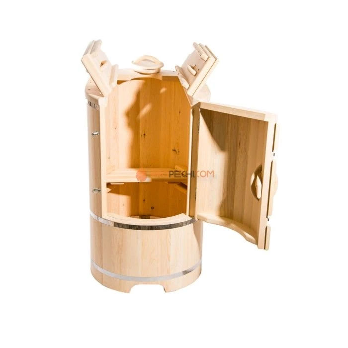 Фитобочка овальная НКЗ PREMIUM из кедра, со скошенной крышкой, 130x78x100 см / 25 мм