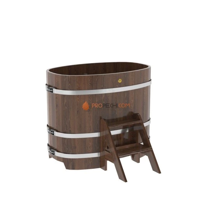 Купель BentWood овальная из мореной лиственницы 0,76х1,16