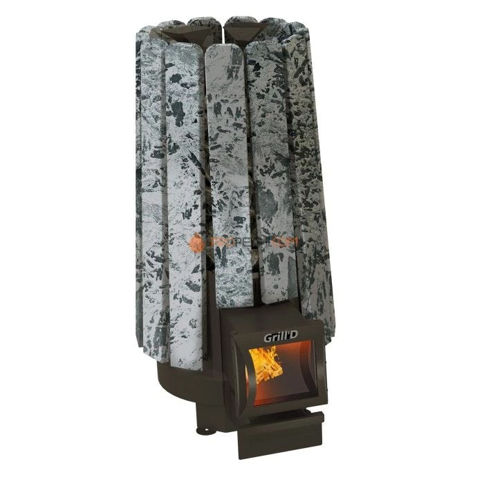 Дровяная печь для бани Grill’D Cometa 180 Vega Short, Stone (Серпентинит)