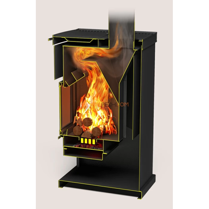 Печь-камин Теплодар ОВ-120 угловой