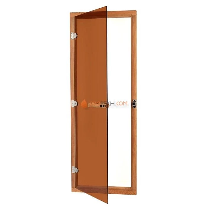 Дверь для бани стеклянная SAWO 731-4SGD 8/19, бронза с порогом