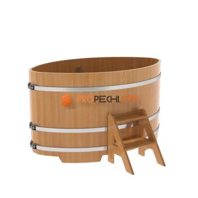 Купель BentWood овальная из натуральной лиственницы 1,08х1,75