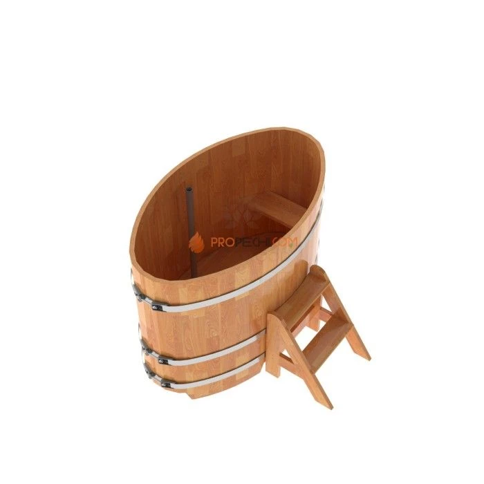 Купель BentWood овальная из сращенных ламелей натуральной лиственницы 0,80х1,42