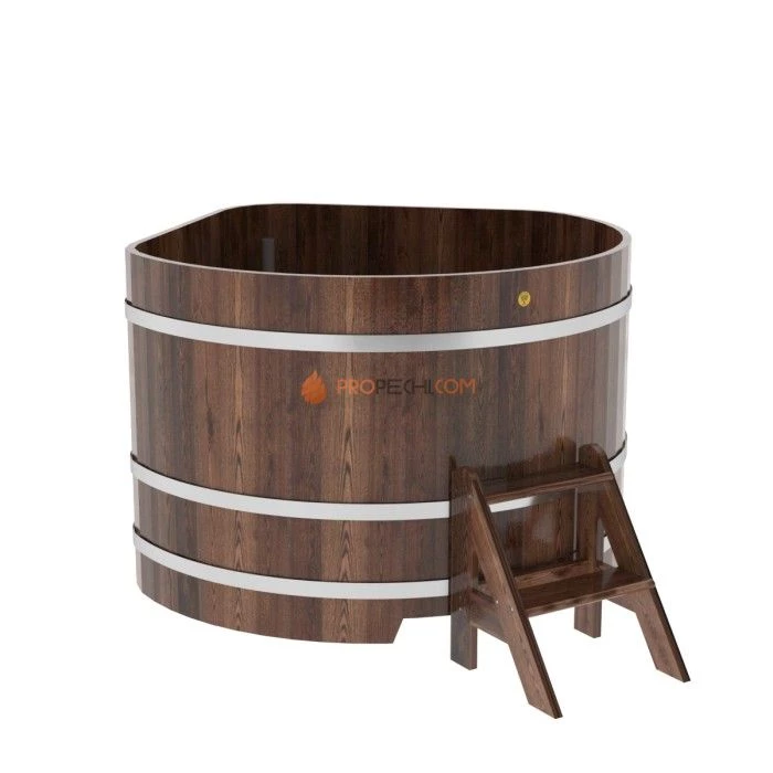Купель BentWood угловая из мореной лиственницы 1,37х1,37