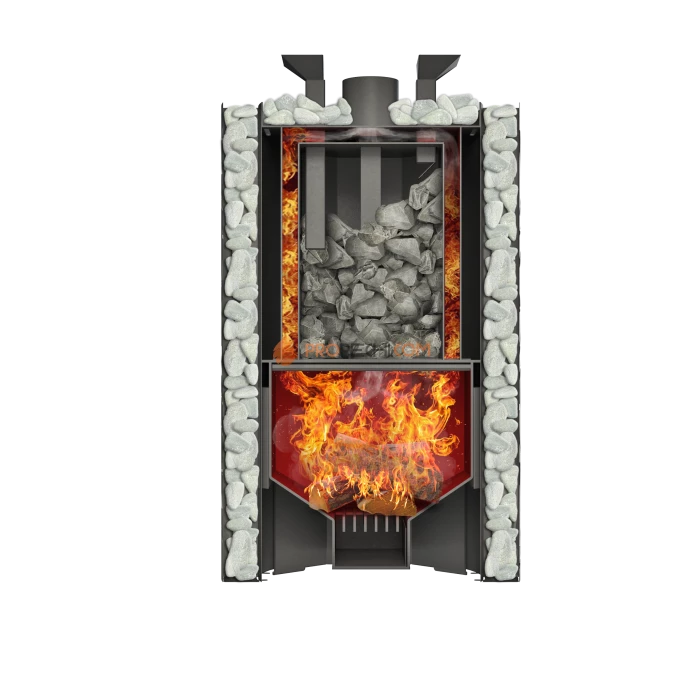 Дровяная печь для бани Grill’D Violet World Romb Long Window Max