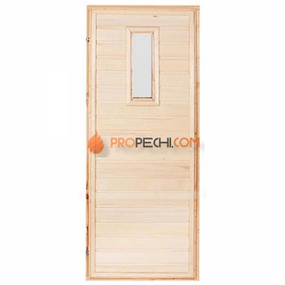 Дверь для бани  1900х700 мм осиновая со стеклом