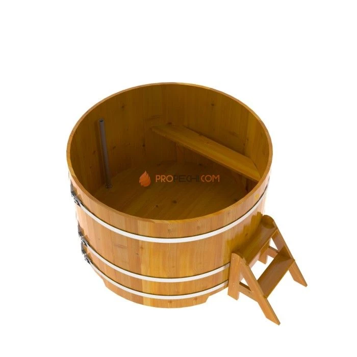 Купель BentWood круглая из натуральной лиственницы d=1,50 Рустик