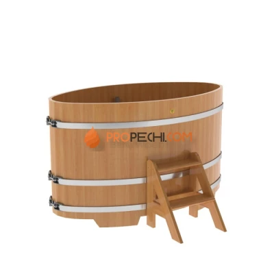 Купель BentWood овальная из натуральной лиственницы 0,92х1,66