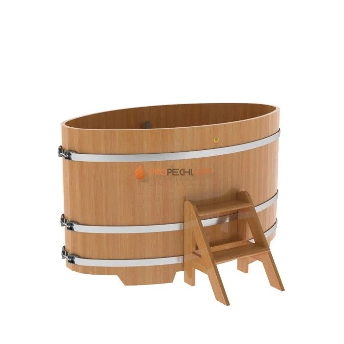 Купель BentWood овальная из натуральной лиственницы 0,92х1,66