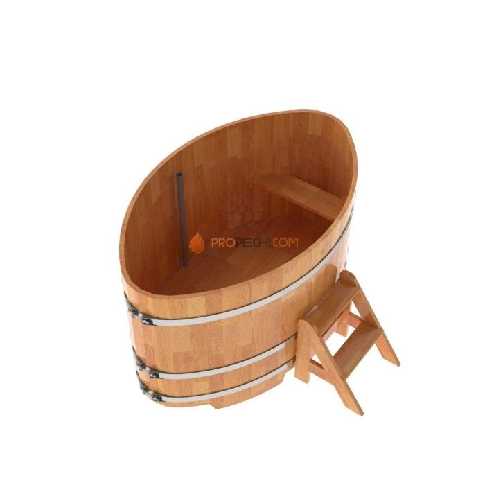 Купель BentWood овальная из сращенных ламелей натуральной лиственницы 1,08х1,75