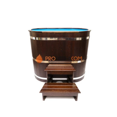 Купель овальная НКЗ STANDARD из кедра, с пластиковой вставкой, 120x78x130 см