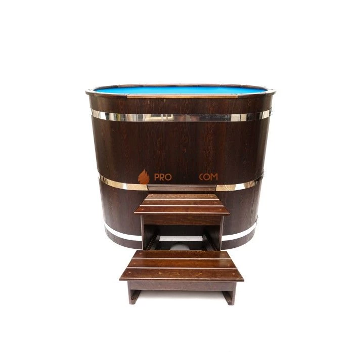 Купель овальная НКЗ STANDARD из кедра, с пластиковой вставкой, 120x78x130 см