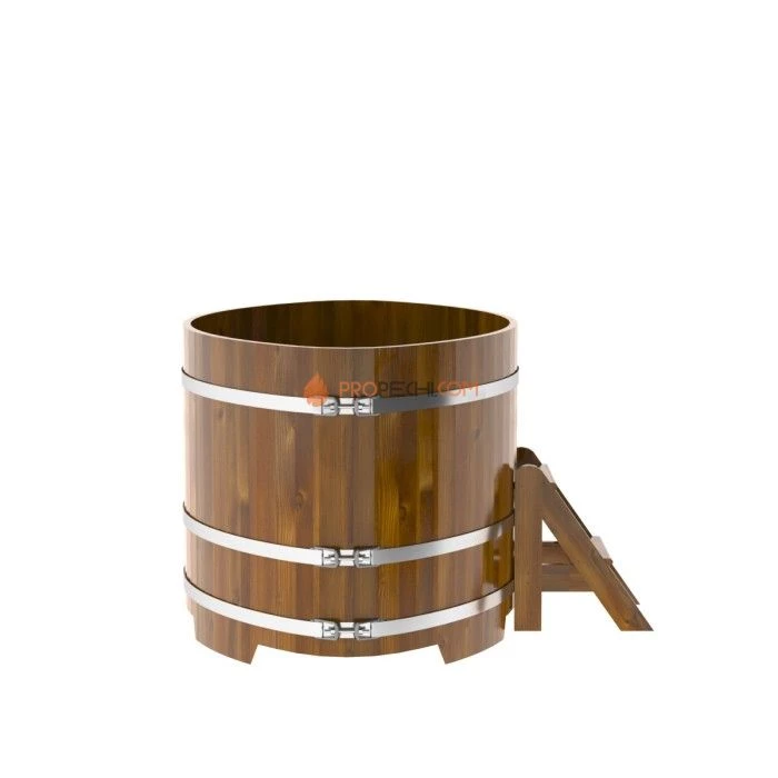 Купель BentWood овальная из мореной лиственницы 1,15х1,83 Рустик