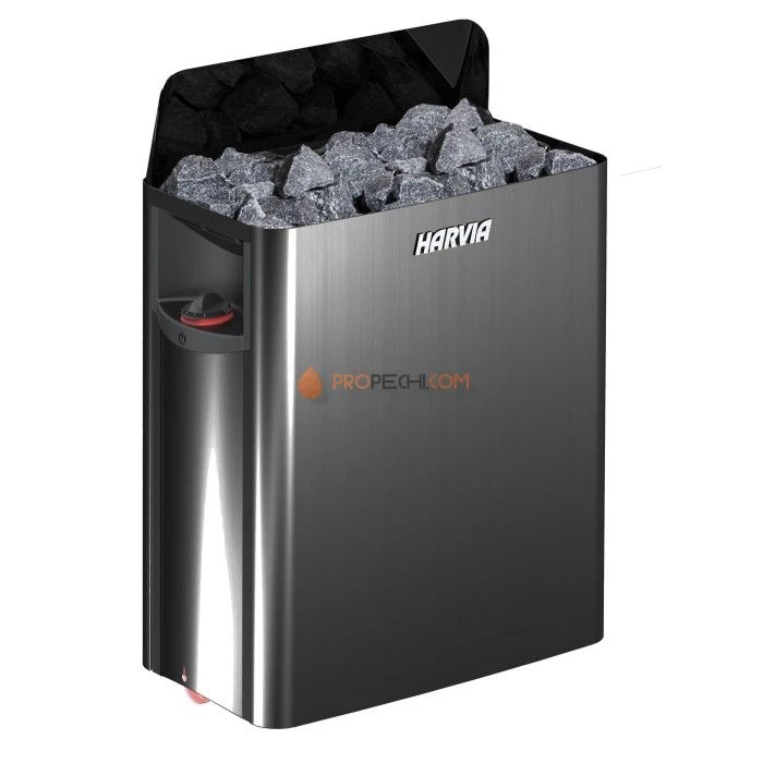 Электрическая печь Harvia The Wall SW90 Black Steel (со встроенным пультом)