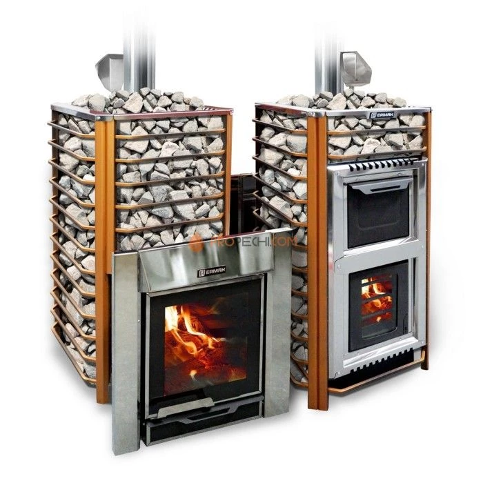 Дровяная печь для бани Ермак 30 Сетка-Люкс (сталь)