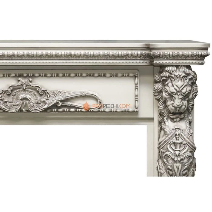 Портал Royal Flame Windsor 42 - Слоновая кость с темной патиной
