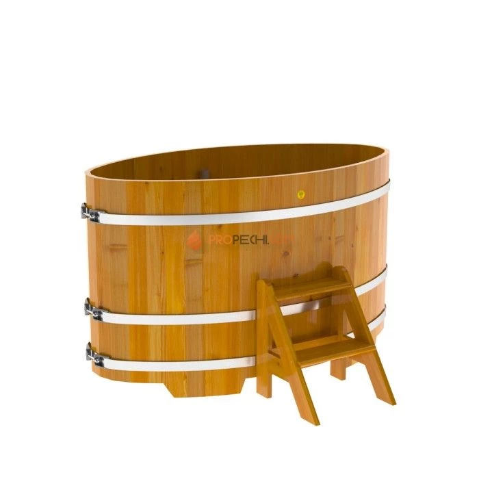 Купель BentWood овальная из натуральной лиственницы 0,92х1,66 Рустик