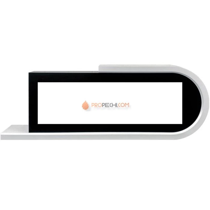 Каминокомплект Royal Flame Basel 60 R - Белый с черным с Электрическим очагом Royal Flame Vision 60 LED