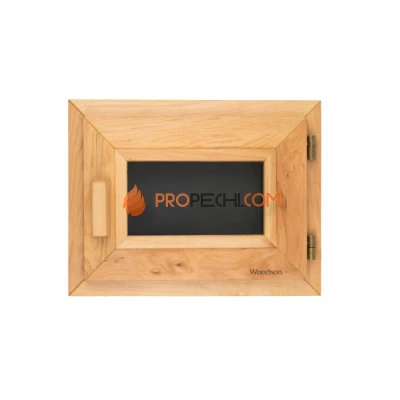 Окно Woodson PRO 40x30, стекло GREY ольха, левое