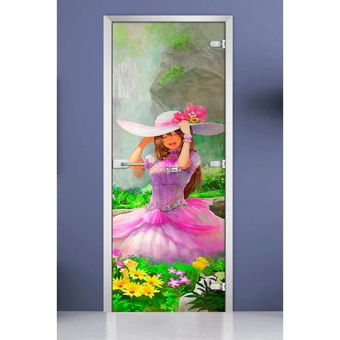 Стеклянная межкомнатная дверь DoorWood с фотопечатью Kids-11, 2000х700 мм