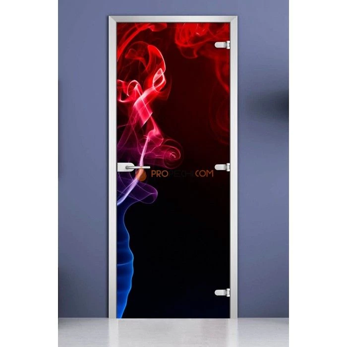 Стеклянная межкомнатная дверь DoorWood с фотопечатью Abstraction-10, 2000х700 мм
