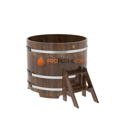 Купель BentWood круглая из сращенных ламелей мореной лиственницы d=1,17