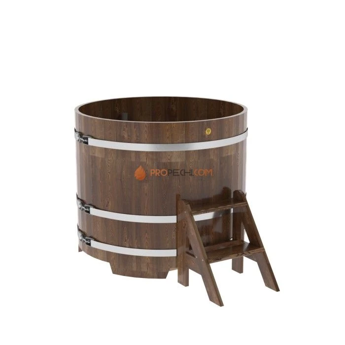 Купель BentWood круглая из сращенных ламелей мореной лиственницы d=1,17
