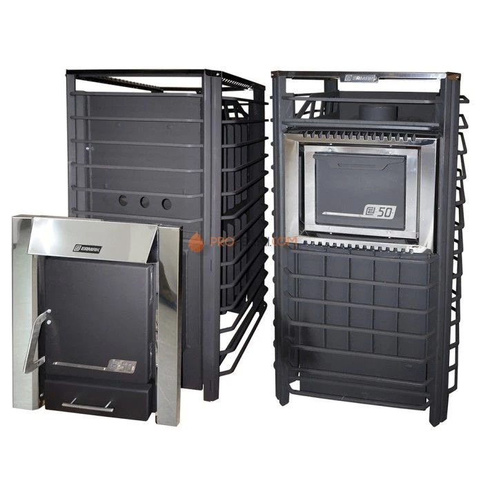 Дровяная печь для бани Ермак 50 Сетка PRO