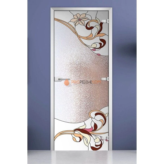 Стеклянная межкомнатная дверь DoorWood с фотопечатью Stained Glass-11, 2000х700 мм