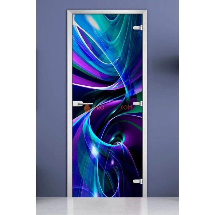 Стеклянная межкомнатная дверь DoorWood с фотопечатью Abstraction-12, 2000х700 мм