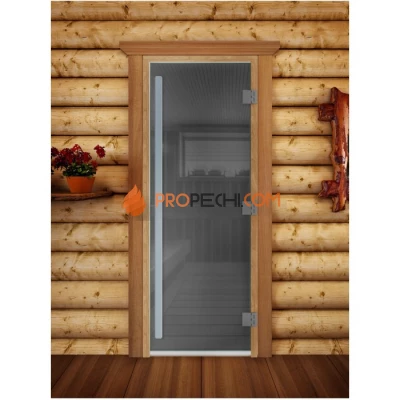 Дверь для бани DoorWood Престиж Графит, 2000x700 мм