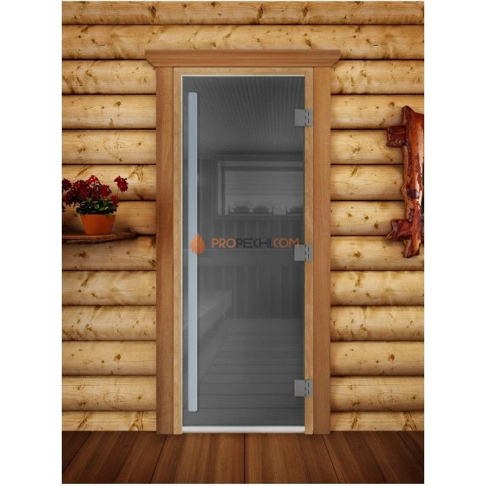 Дверь для бани DoorWood Престиж Графит, 2000x700 мм