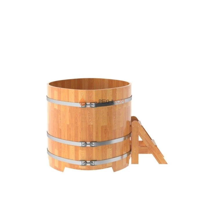 Купель BentWood овальная из сращенных ламелей натуральной лиственницы 1,08х1,75