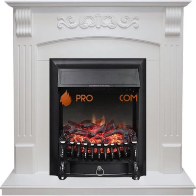 Каминокомплект Royal Flame Sorrento - Белый дуб с очагом Fobos FX Black