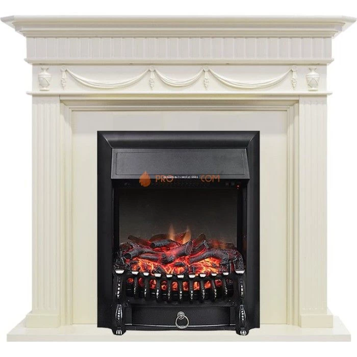 Каминокомплект Royal Flame Corfu - Слоновая кость с очагом Fobos FX Black