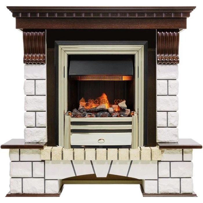 Каминокомплект Dimplex Pierre Luxe - Темный дуб / Белый (Высота 1020мм) с очагом Cavendish