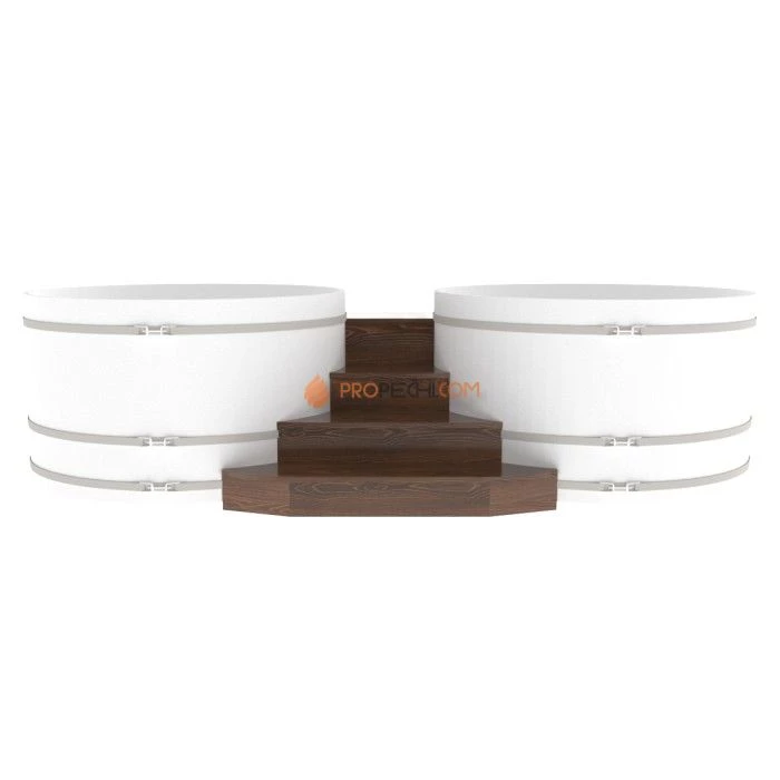 Подиум BentWood на 2 купели D 2,1 из мореного дуба