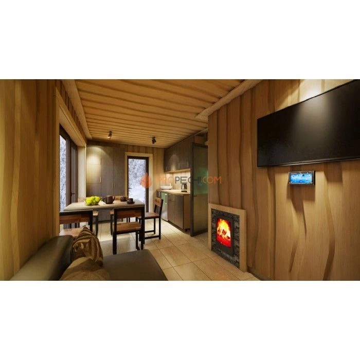 Каркасная двухмодульная баня Woodson 6х5 (утепление 100)