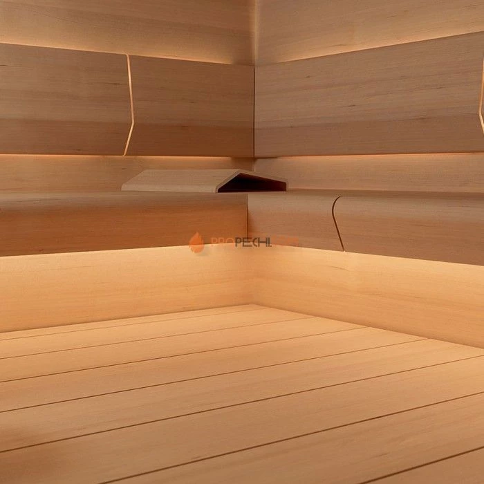 Угловое сиденье для бани и сауны Cariitti Taive правостороннее (Хемлок)