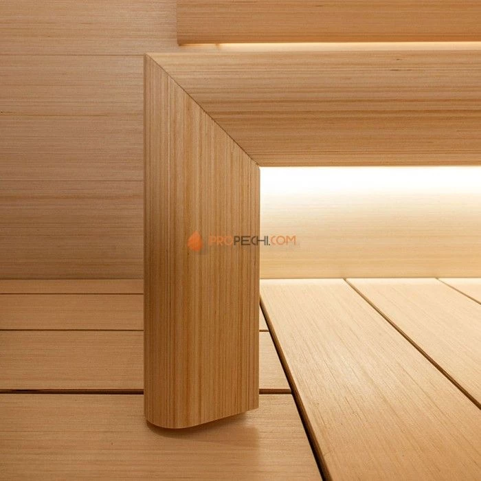 Угловое сиденье для бани и сауны Cariitti Taive правостороннее (Хемлок)