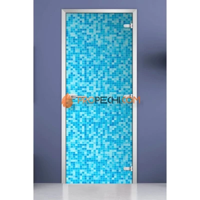 Стеклянная межкомнатная дверь DoorWood с фотопечатью Textures-08, 2000х700 мм