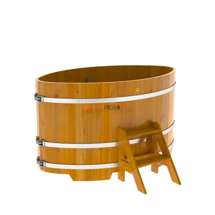 Купель BentWood овальная из натуральной лиственницы 1,02х1,68 Рустик