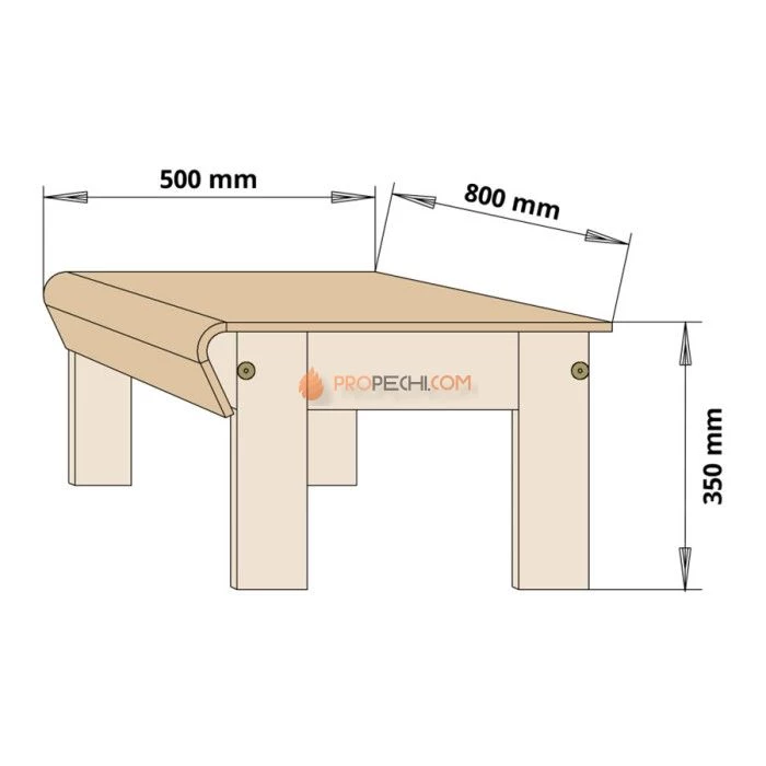 Скамейка для бани и сауны Cariitti Taive (Хемлок)