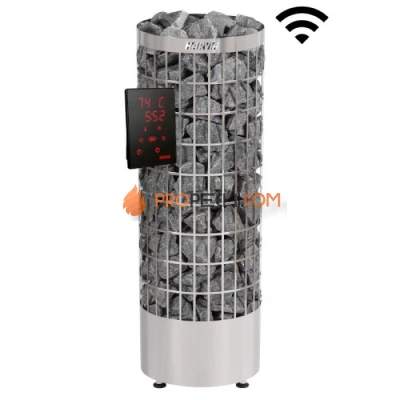 Электрическая печь Harvia Cilindro PC90XE Steel + CX001WiFi (с выносным пультом в комплекте)
