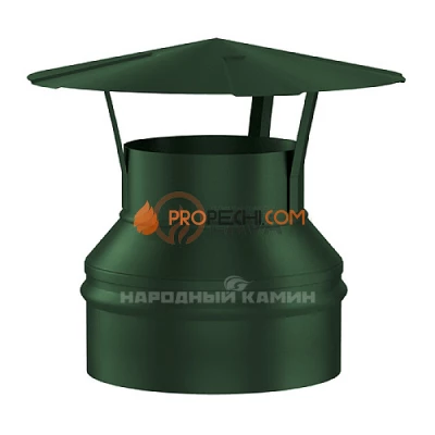 Оголовок-зонт 200/300 мм. зеленый (6005)