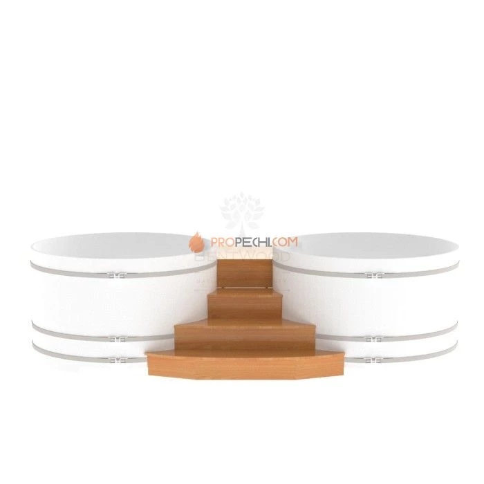 Подиум BentWood на 2 купели D 2,0х1,2 из натуральной лиственницы