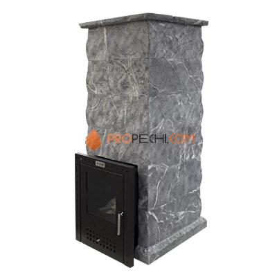 Газовая печь для бани Klover RT 100-RV 310S ( Талькомагнезит Скала, прямые углы )